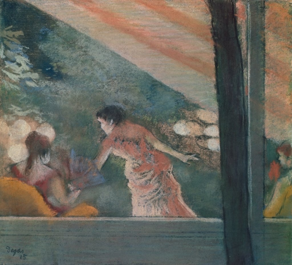 Detail of Cafe Concert at the Ambassadeurs, 1885 by Edgar Degas