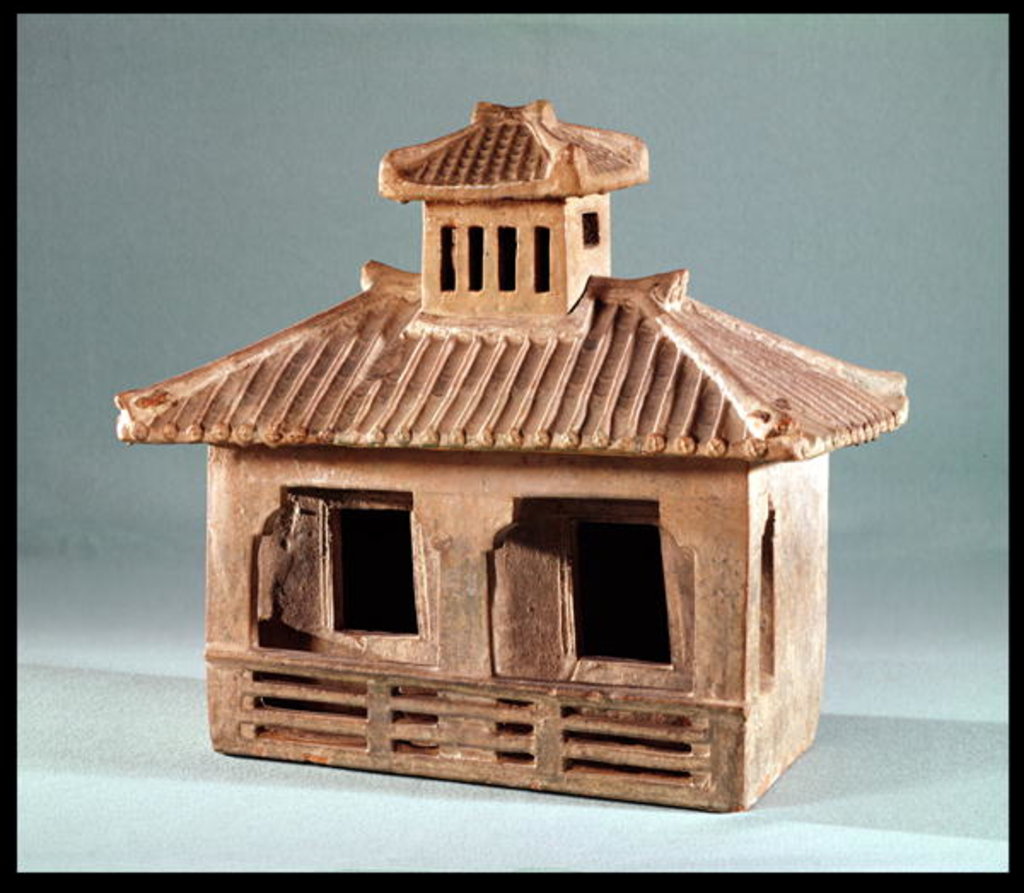 Detail of Funerary model of a house, Han Dynasty by School Chinese