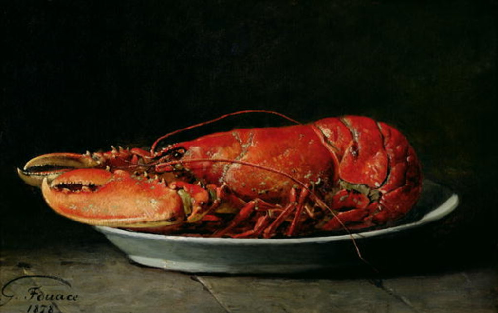 Detail of Lobster, 1878 by Guillaume Romain Fouace