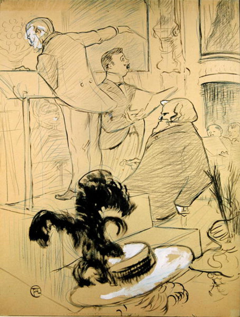 Detail of Ambroise Thomas at a rehearsal of his opera 'Francesca da Rimini', 1896 by Henri de Toulouse-Lautrec