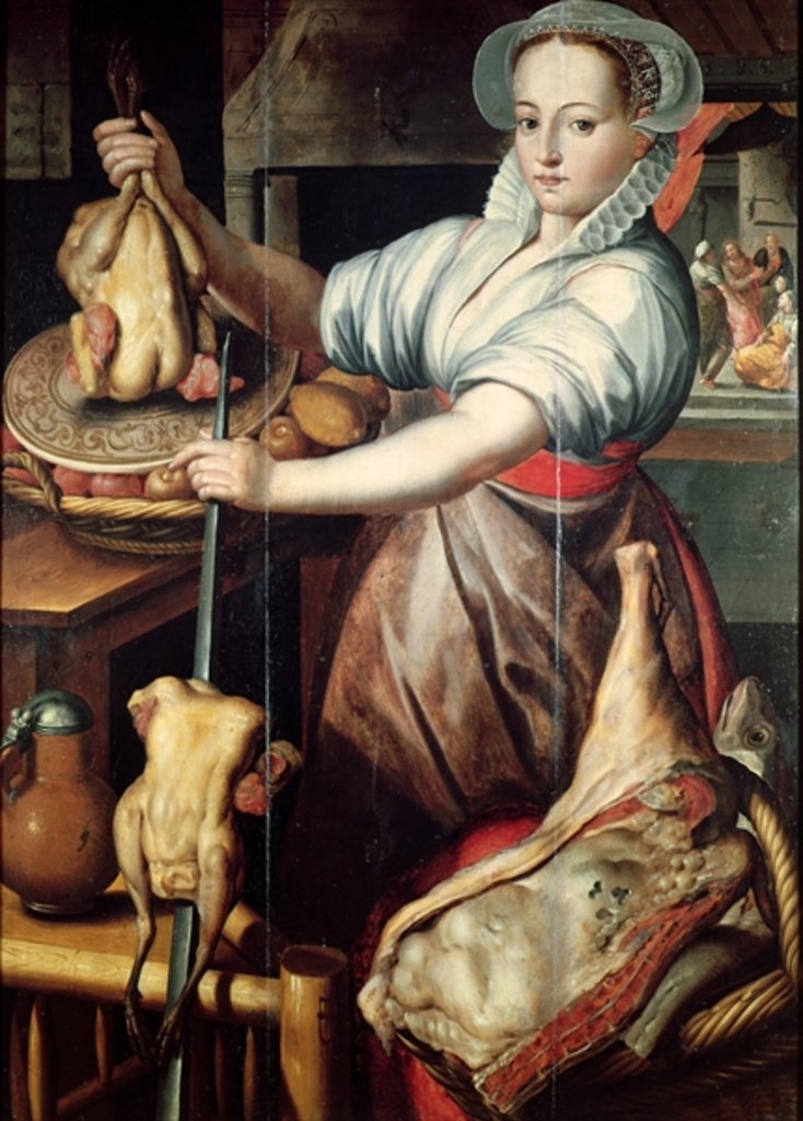 Detail of Martha Preparing Dinner for Jesus by Pieter (1507/08-75) Aertsen