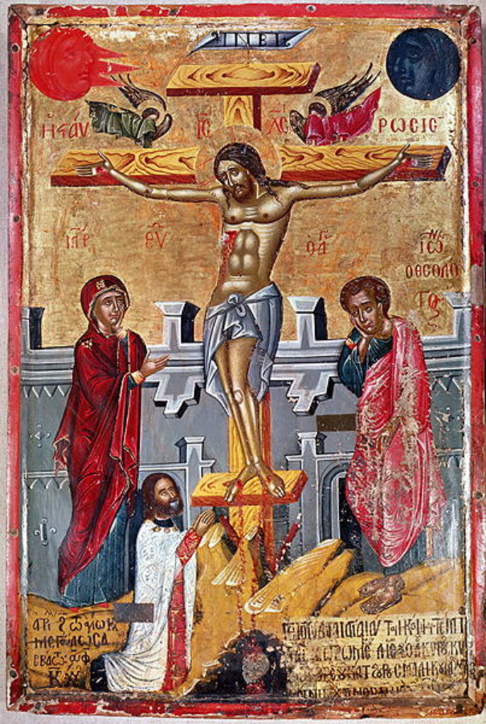 Detail of Icon depicting the Crucifixion, 1520 by Cypriot School