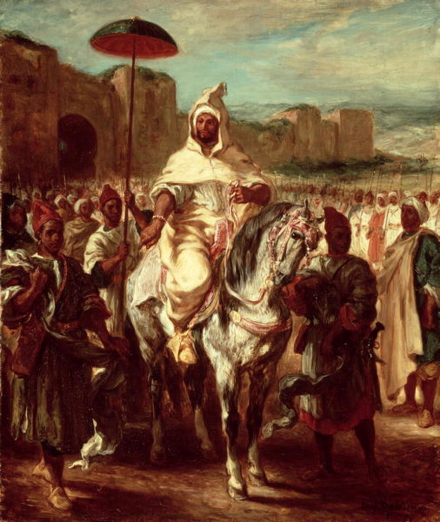 Detail of Abd Ar-Rahman, Sultan of Morocco, 1845 by Ferdinand Victor Eugene Delacroix