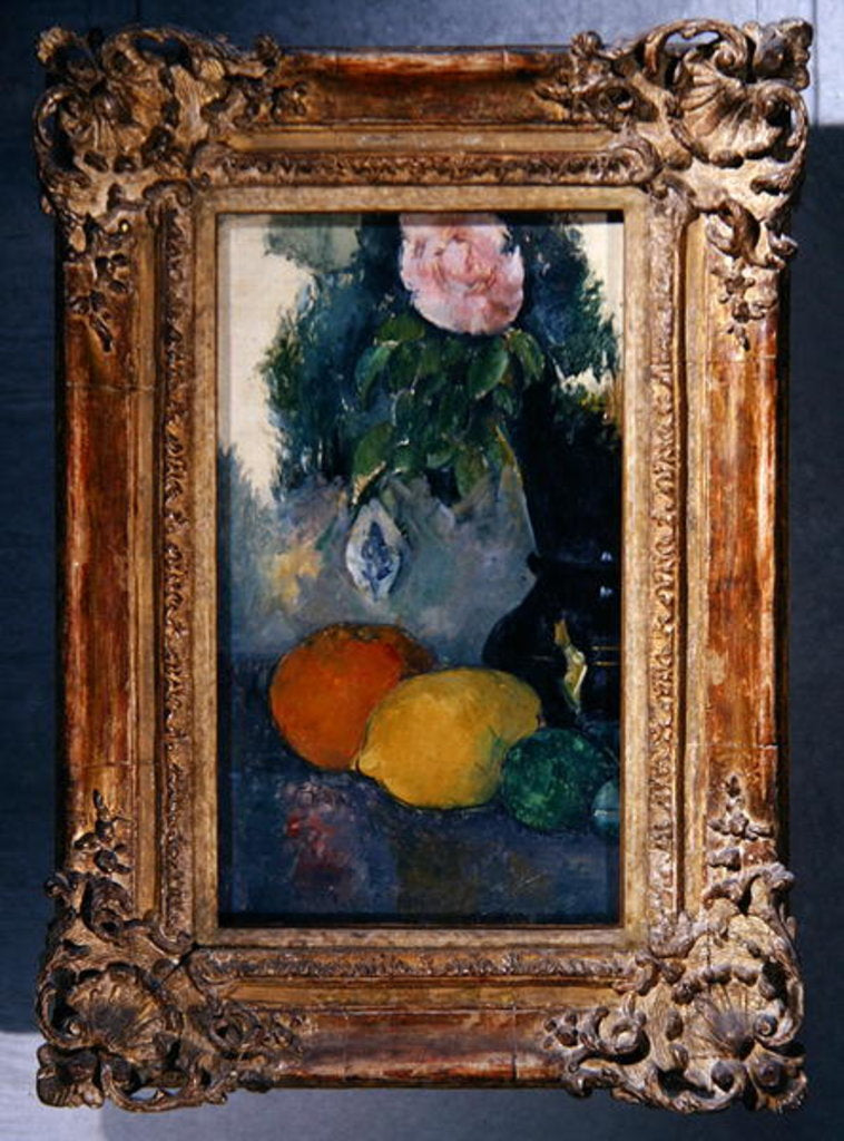 Detail of Flowers and fruits, c.1880 by Paul Cezanne