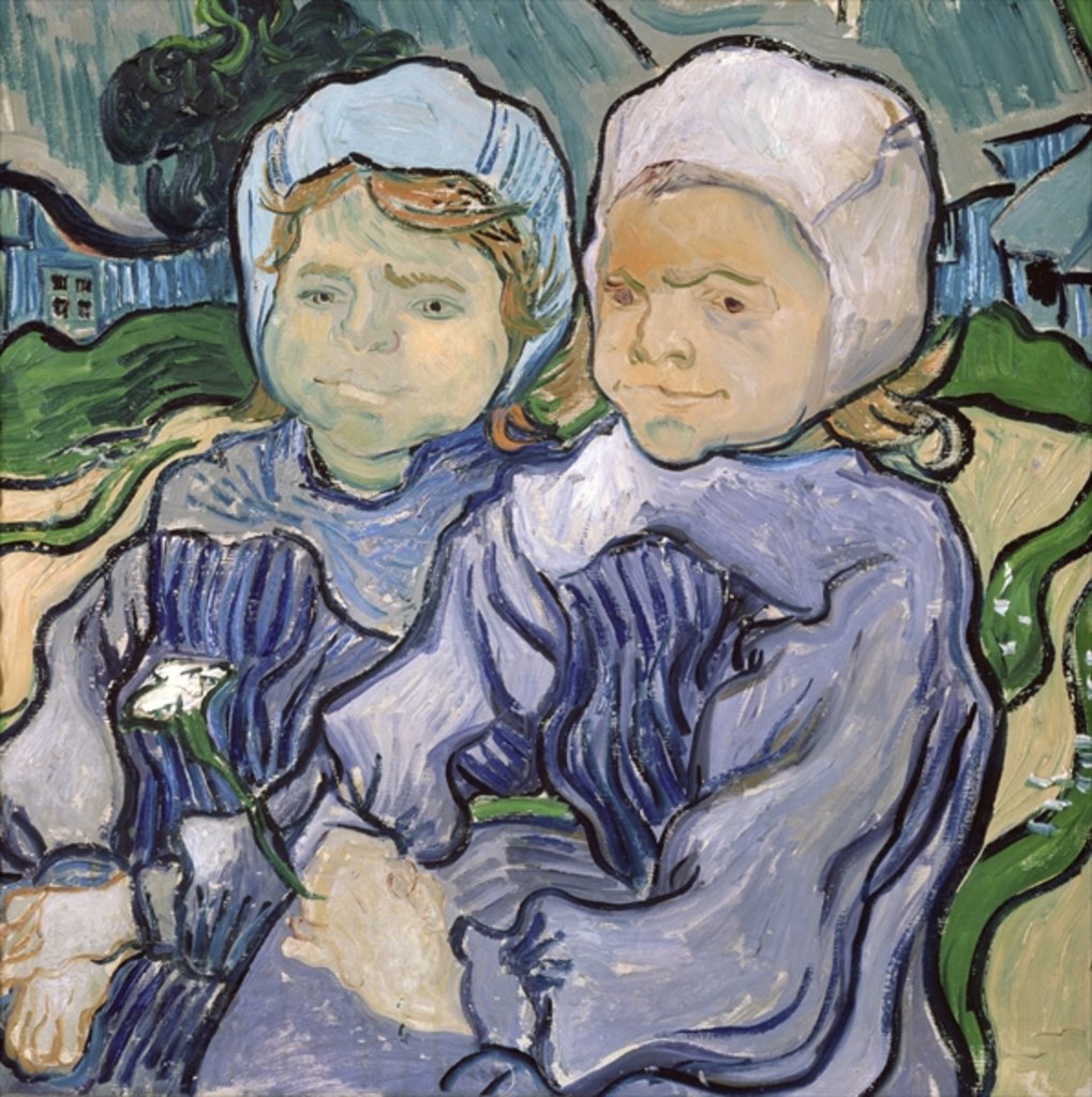 Detail of Two Little Girls, 1890 by Vincent van Gogh