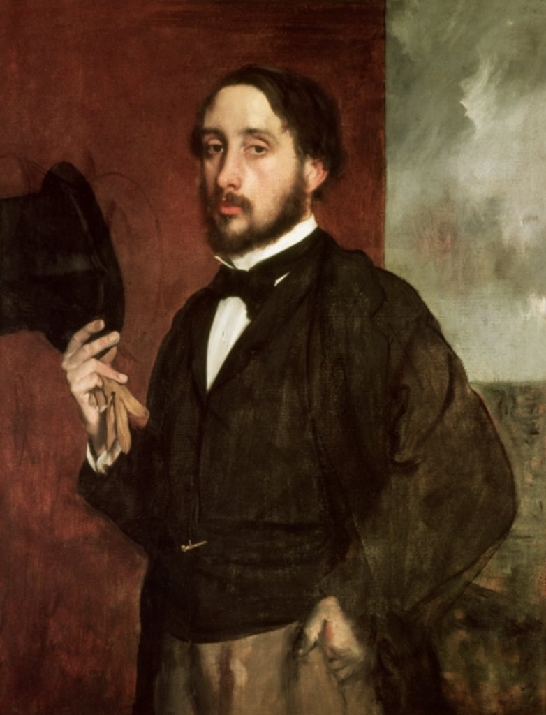 Detail of Self portrait, c.1862 by Edgar Degas