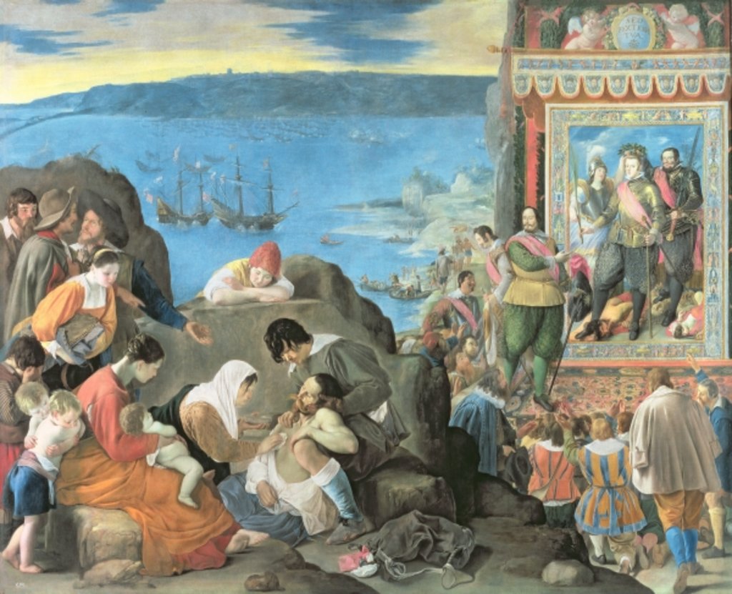 Detail of The Recovery of the Bay of San Salvador, Brazil, c.1634-35 by Fray Juan Batista Maino or Mayno