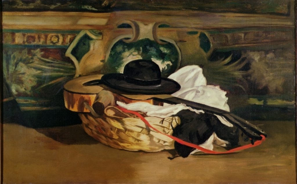 Detail of Still Life: Guitar and Sombrero, 1862 by Edouard Manet