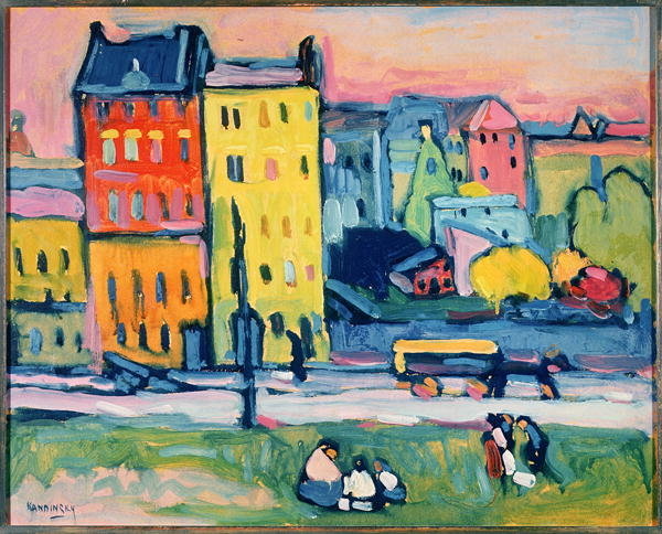 Detail of Houses in Munich, 1908 by Wassily Kandinsky