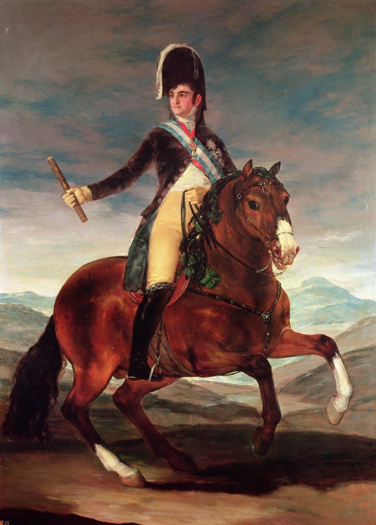 Detail of Equestrian portrit of Ferdinand VII, 1808 by Francisco Jose de Goya y Lucientes