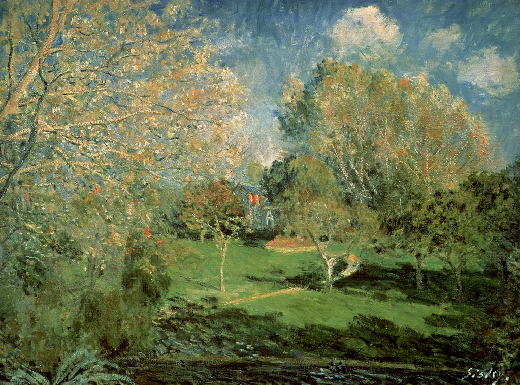 Detail of The Garden of Hoschede Family, 1881 by Alfred Sisley