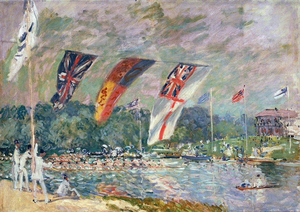 Detail of Regatta at Molesey near Hampton Court, 1874 by Alfred Sisley