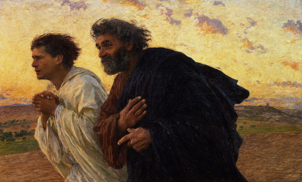 Detail of The Disciples Peter and John Running to the Sepulchre on the Morning of the Resurrection, 1898 by Eugene Burnand