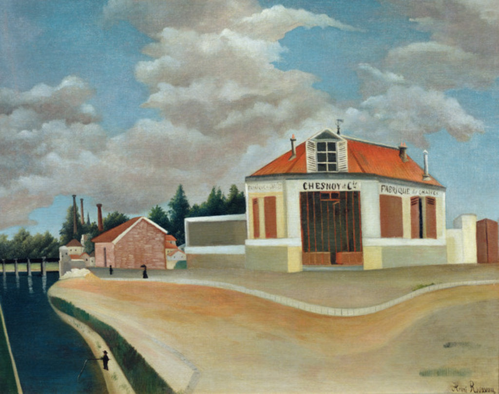 Detail of The chair factory at Alfortville, c.1897 by Henri J.F. Rousseau