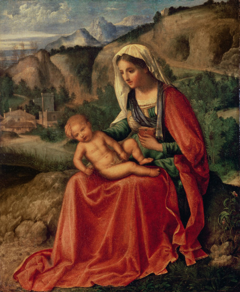 Detail of Virgin and Child in a Landscape, c.1503 by Giorgione