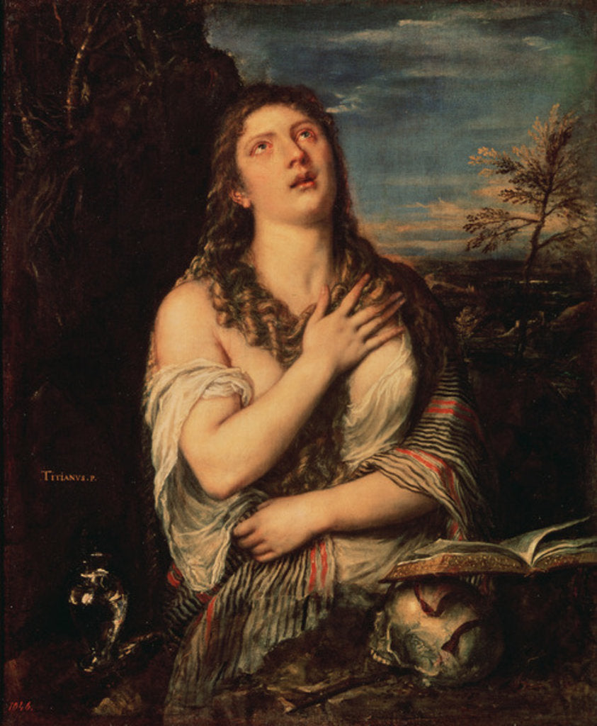 Detail of Repentant Mary Magdalene, 1560s by Titian