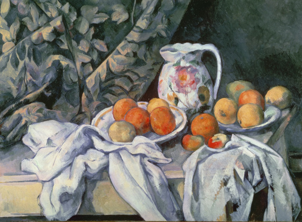 Detail of Still life with drapery, c.1899 by Paul Cezanne