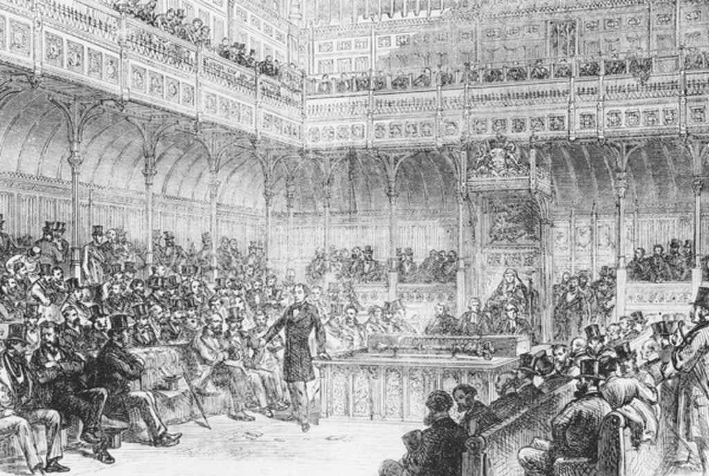 Detail of Mr Disraeli Introducing the Reform Bill in 1859 by English School