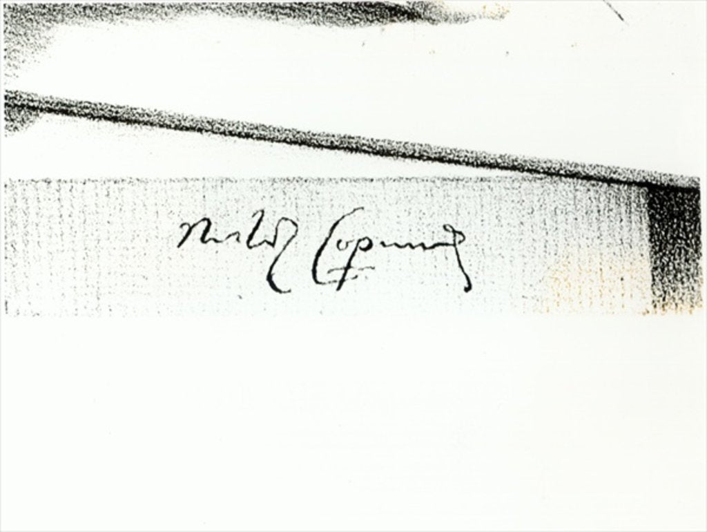 Detail of Signature of Nicolaus Copernicus by Anonymous