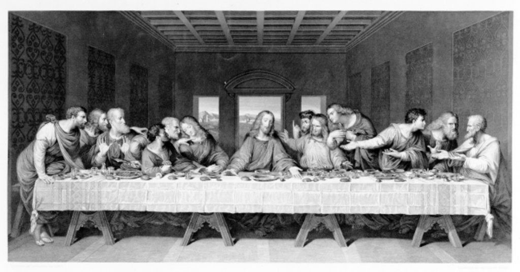 Detail of The Last Supper by Leonardo da Vinci