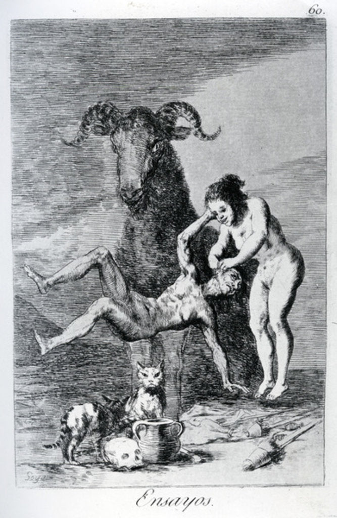 Detail of Trials, plate 60 of 'Los caprichos', 1799 by Francisco Jose de Goya y Lucientes