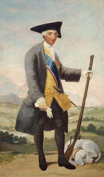 Detail of Charles III of Spain in hunting dress, c.1786-88 by Francisco Jose de Goya y Lucientes