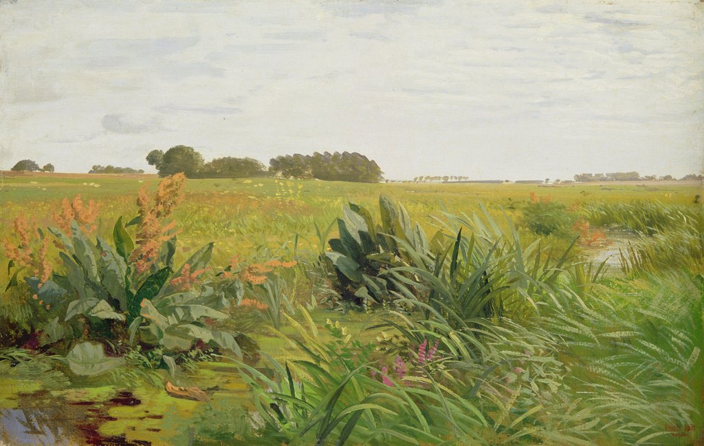 Detail of Between Geest and Marsh, c.1880 by Valentin Ruths