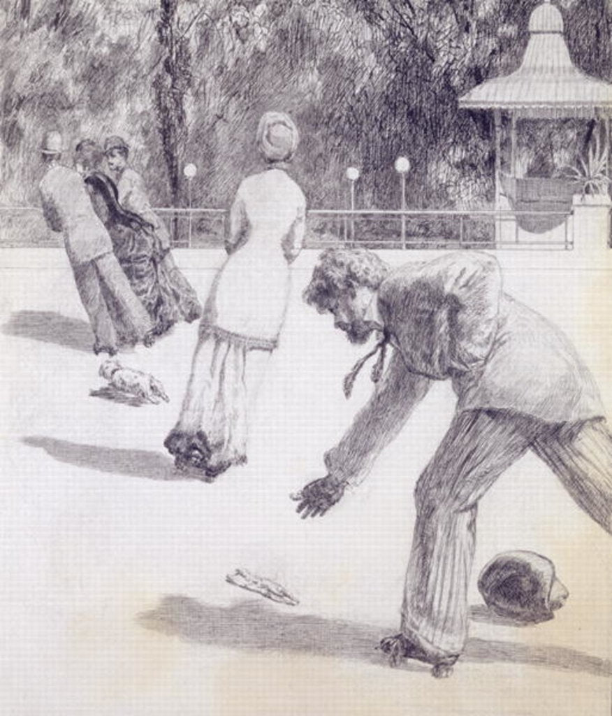 Detail of Action from 'Paraphrase on the Discovery of a Glove', pub. 1881, 1878 by Max Klinger