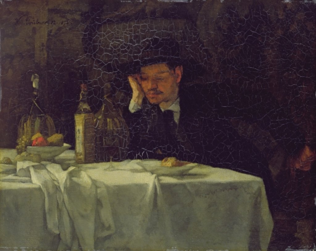 Detail of With wine from Rome, 1872 by Heinrich Wilhelm Truebner