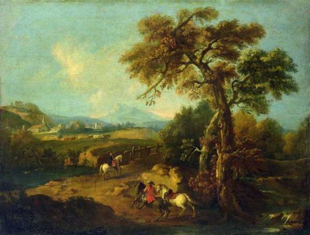 Detail of Landscape by Francesco Zuccarelli