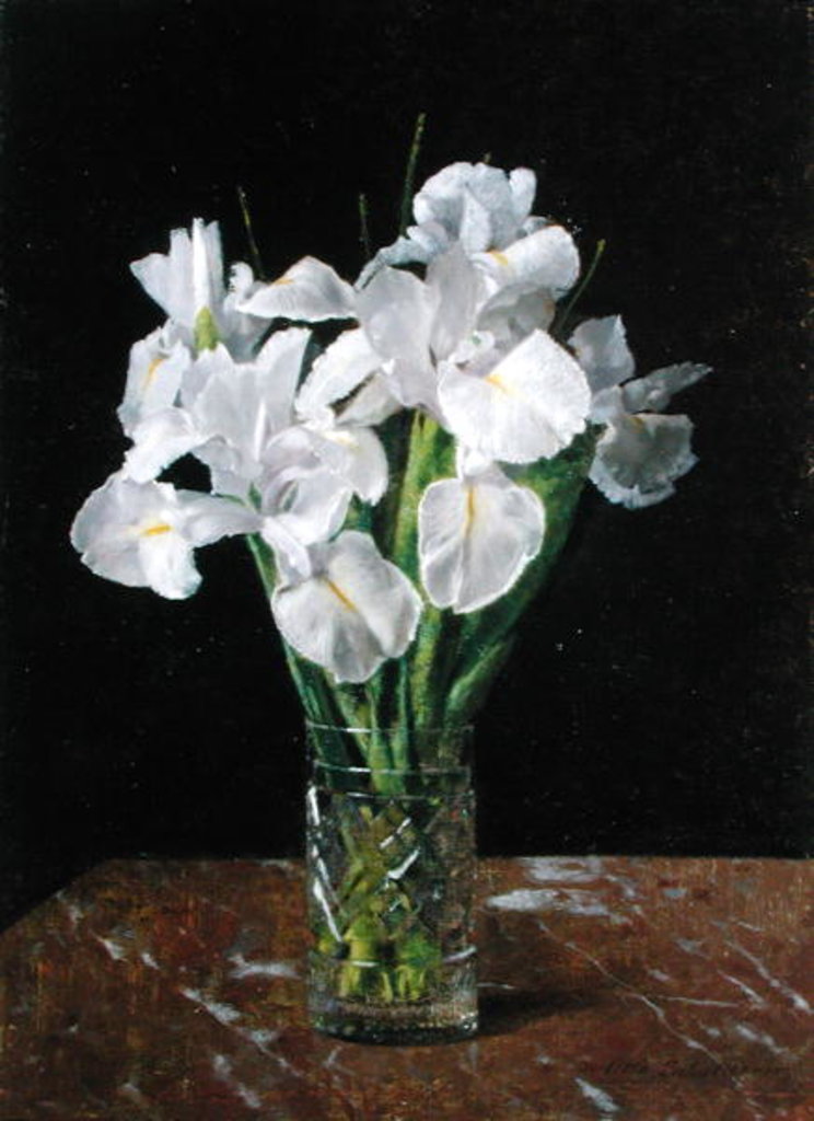 Detail of Irises, 1894 by Otto Scholderer