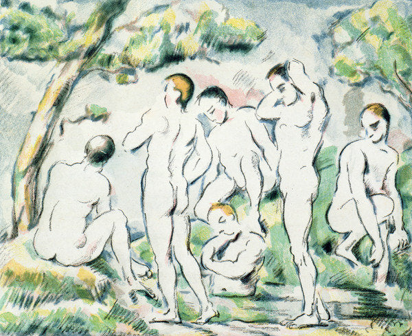 Detail of The Bathers, small plate 1897 by Paul Cezanne