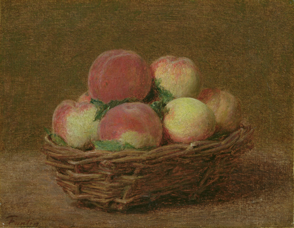 Detail of Peaches, 1894 by Ignace Henri Jean Fantin-Latour