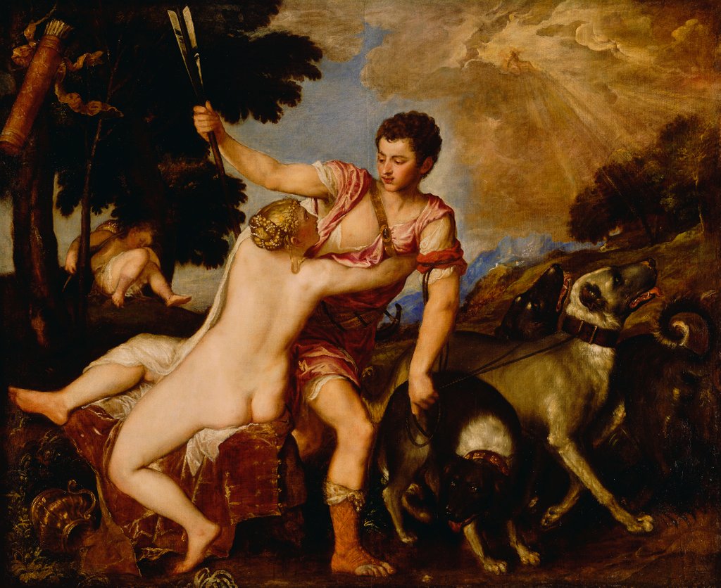 Detail of Venus and Adonis, c.1555-60 by Titian