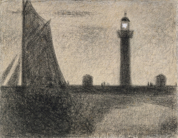 Detail of The Lighthouse at Honfleur, 1886 by Georges Pierre Seurat