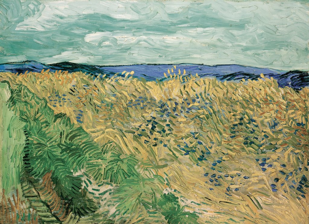 Detail of Wheatfield with Cornflowers, 1890 by Vincent van Gogh