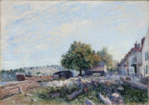 Detail of Saint Mammès-Morning, 1884 by Alfred Sisley