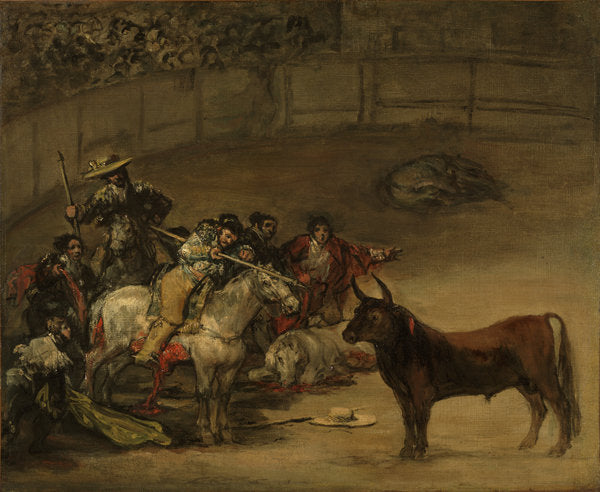 Detail of Bullfight, Suerte de Varas, 1824 by Francisco Jose de Goya y Lucientes