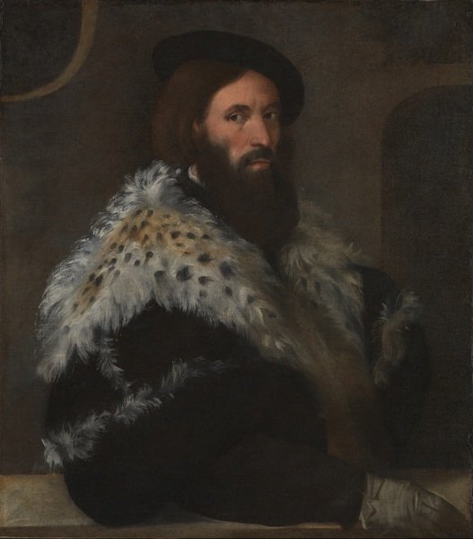 Detail of Portrait of Girolamo Fracastoro, c.1528 by Titian