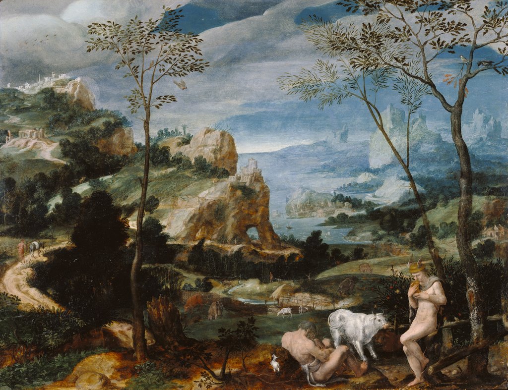 Detail of Landscape with Mercury and Argus, c.1570 by Flemish School