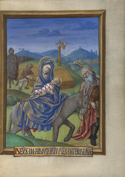 Detail of The Flight into Egypt from a Book of Hours Ms. 48 fol. 67, c.1480-90 by Georges Trubert