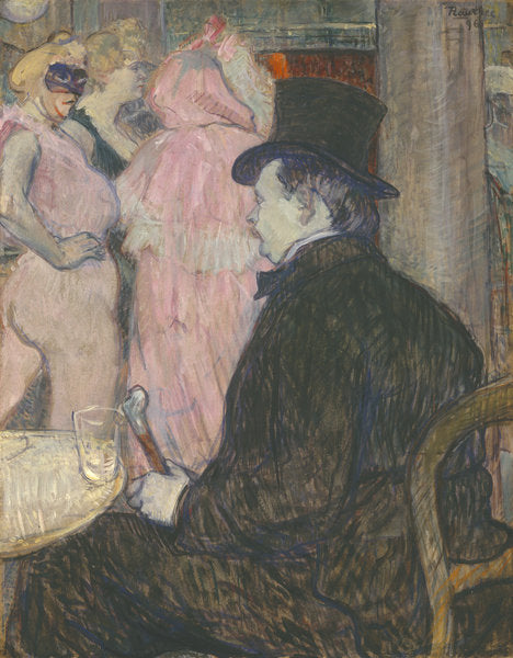 Detail of Maxime Dethomas, 1896 by Henri de Toulouse-Lautrec