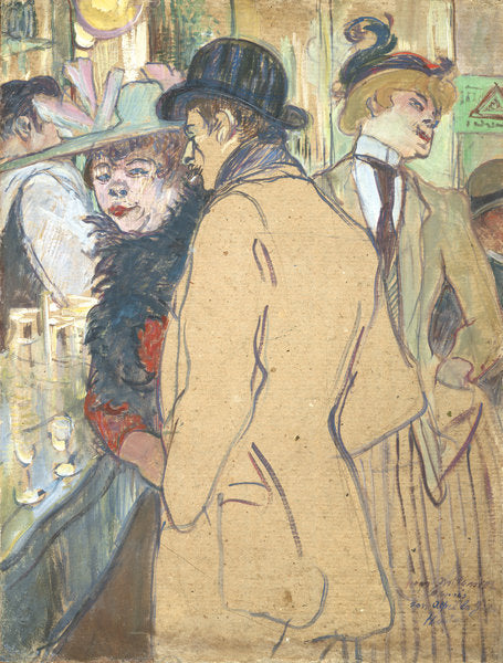 Detail of Alfred la Guigne, 1894 by Henri de Toulouse-Lautrec