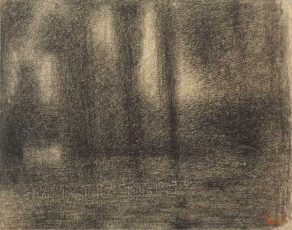 Detail of Poplars, c.1883-4 by Georges Pierre Seurat