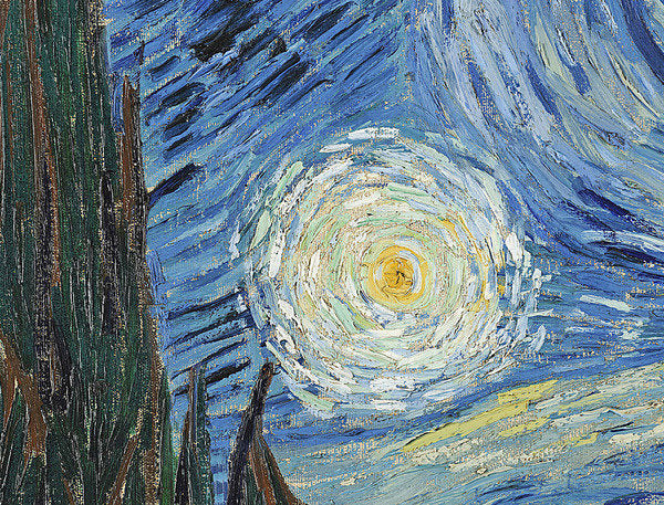 Detail of The Starry Night, June 1889 by Vincent van Gogh