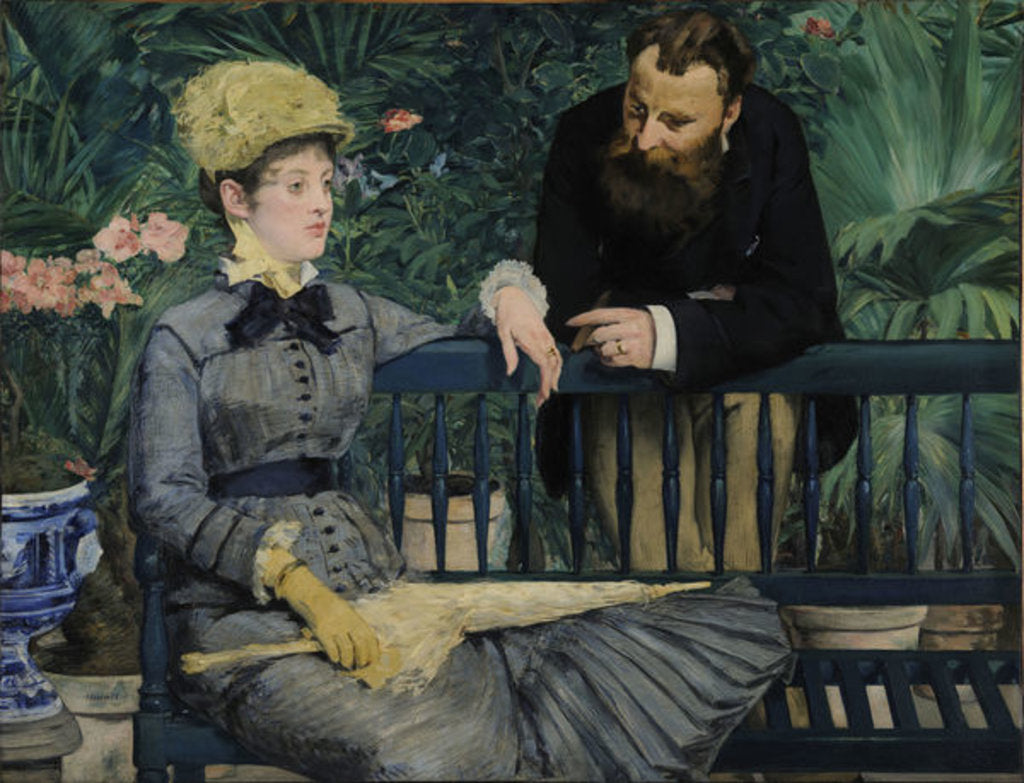 Detail of In the Conservatory, 1879 by Edouard Manet