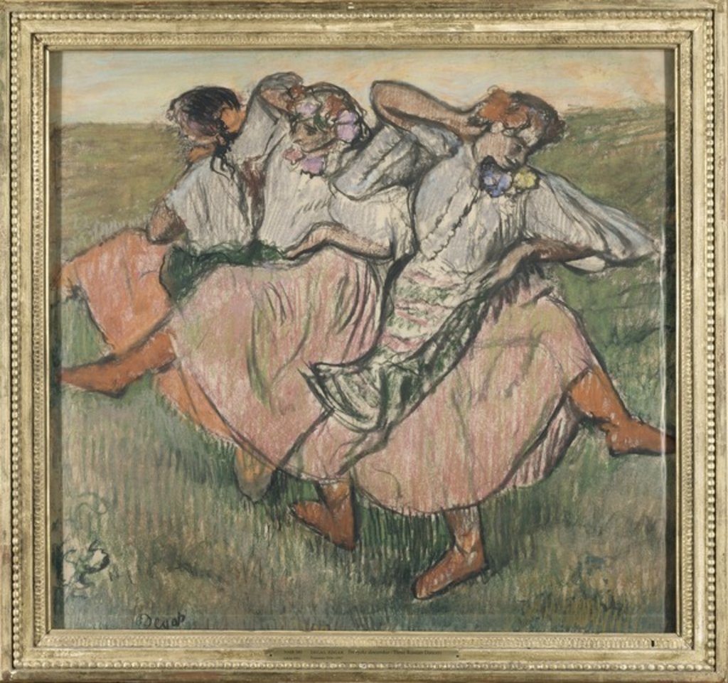 Detail of Three Russian Dancers by Edgar Degas