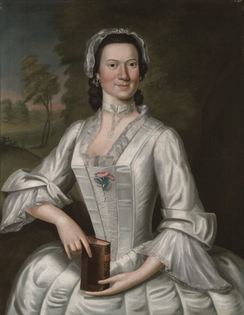 Detail of Elizabeth Moffatt Sherburne, c.1750 by John Greenwood