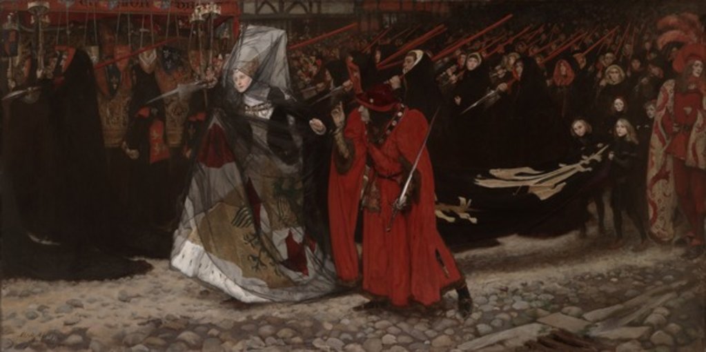 Detail of Richard, Duke of Gloucester, and the Lady Anne, 1896 by Edwin Austin Abbey