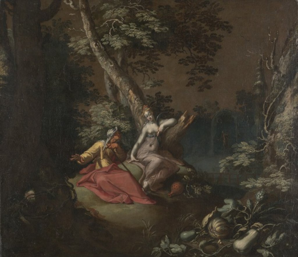 Detail of Landscape with Vertumnus and Pomona, c.1595-1600 by Abraham Bloemaert